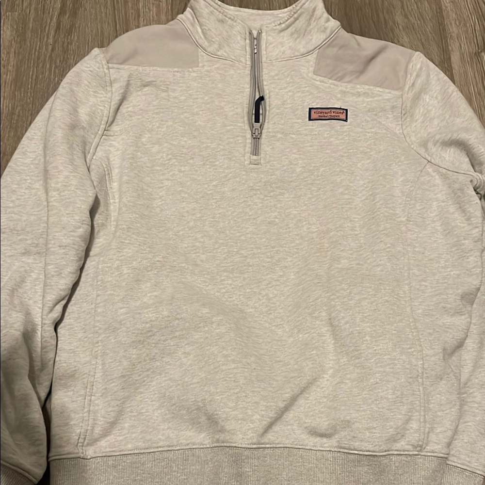Vineyard Vines Gray Zip Up Sweater